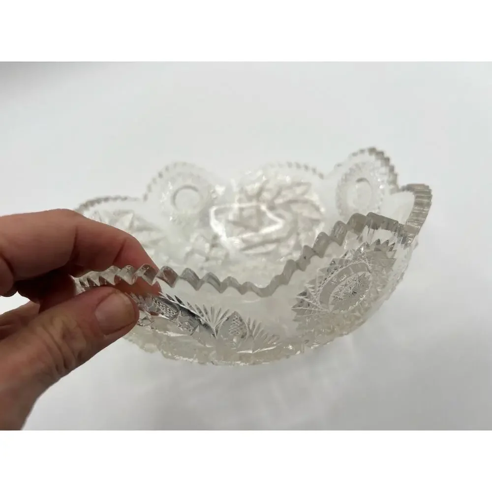 American Brilliant Cut Glass Bowl Very‎ Unique